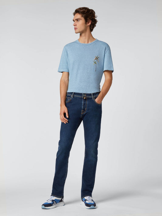 Blue Cotton Men Jeans