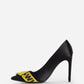 Black Leather Women Pump