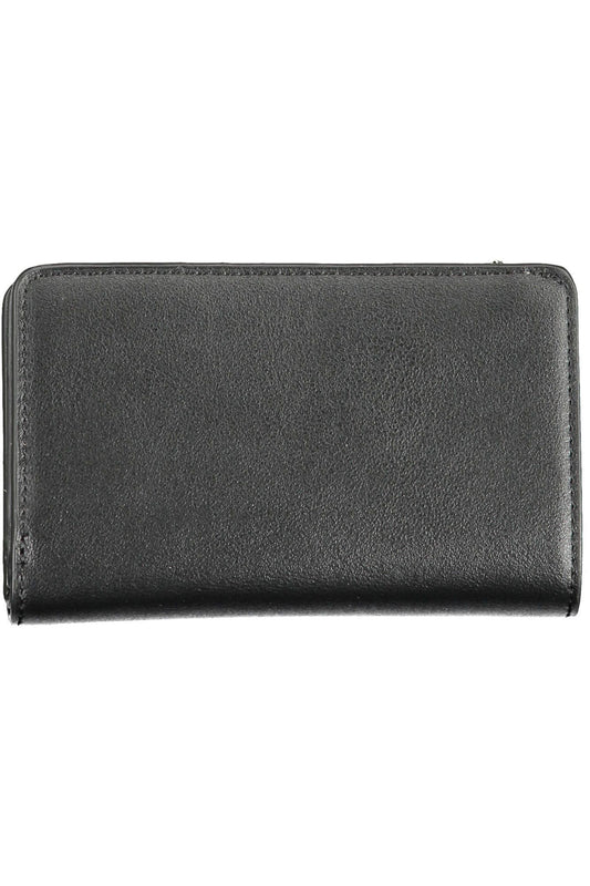 Black Polyester Women Wallet