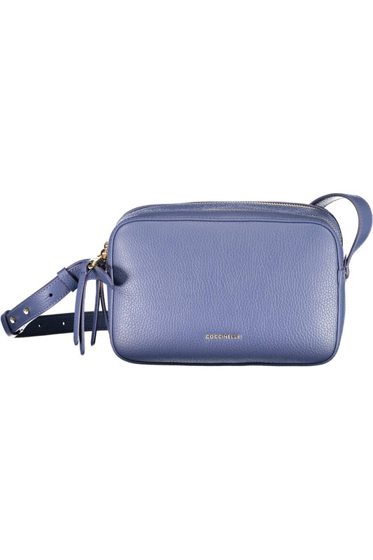 Blue Leather Women Handbag