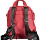 Red Polyurethane Women Backpack