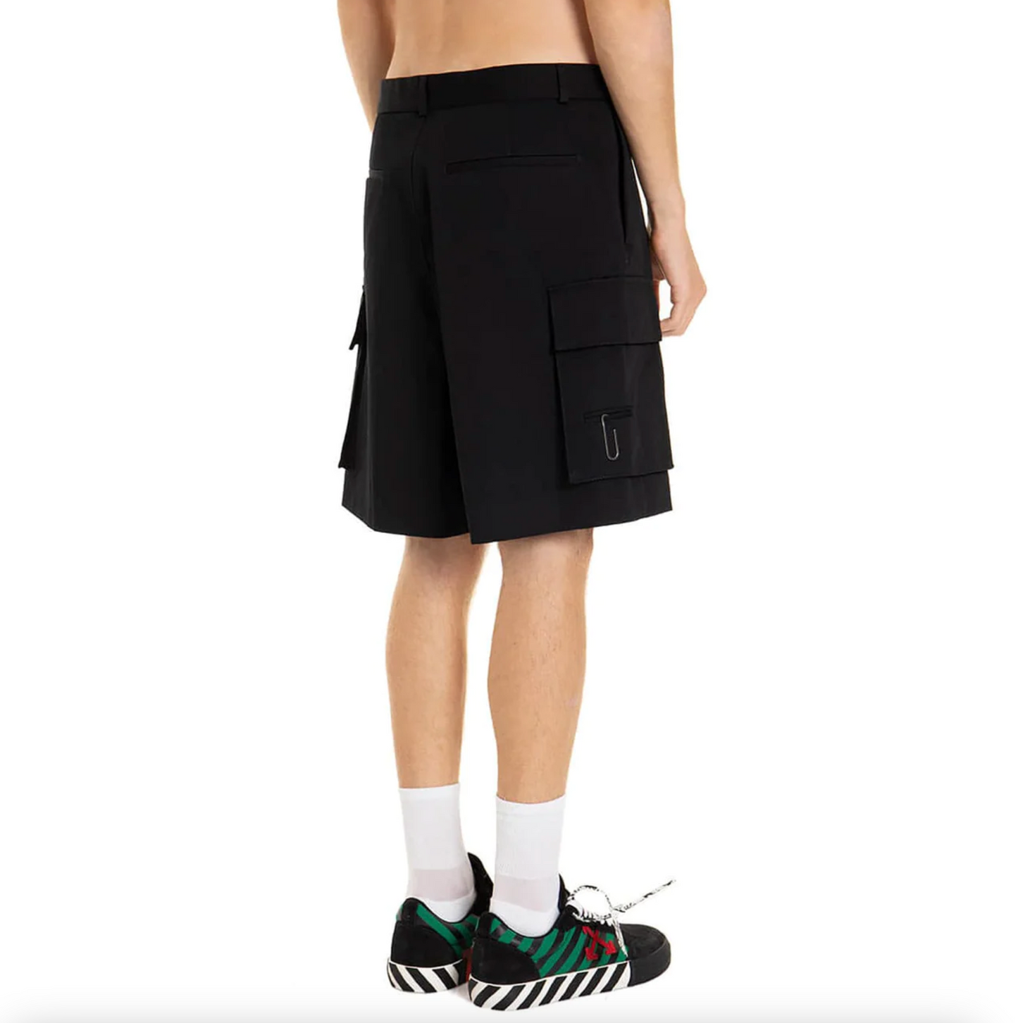 Black Cotton Men Short