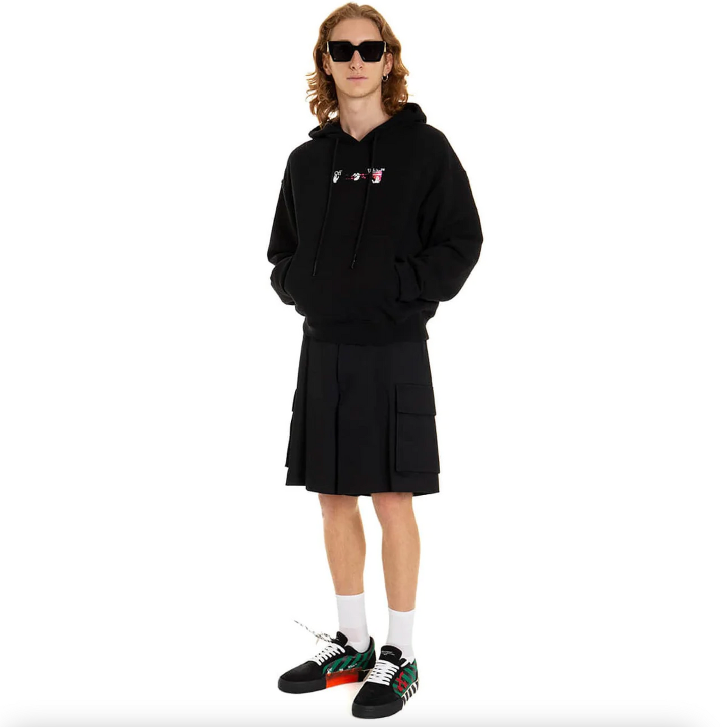 Black Cotton Men Short