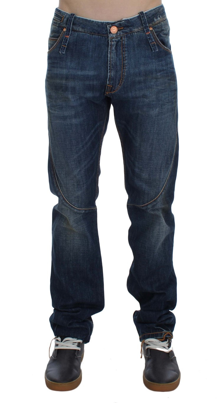 Chic Slim Fit Blue Wash Italian Jeans