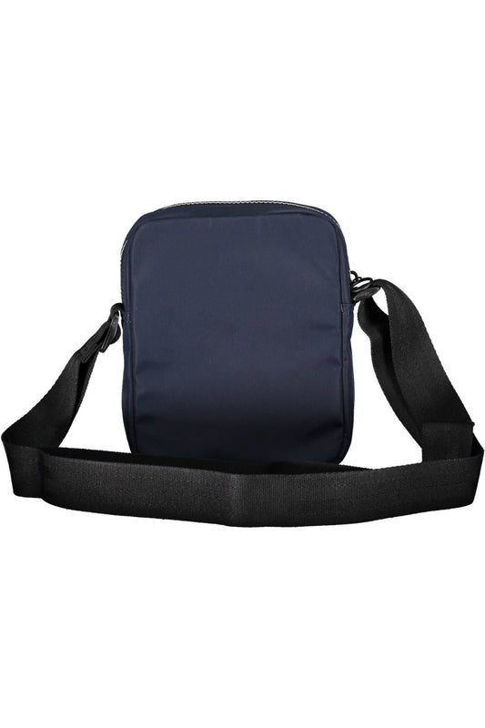 Blue Polyester Men Shoulder Bag