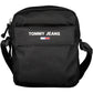 Black Recycled Polyester Men Shoulder Bag