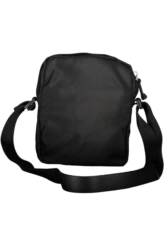 Black Recycled Polyester Men Shoulder Bag