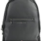 Black Polyurethane Men Backpack