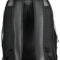 Black Polyurethane Men Backpack