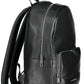 Black Polyurethane Men Backpack