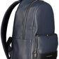 Blue Polyurethane Men Backpack