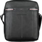 Black Polyurethane Men Shoulder Bag