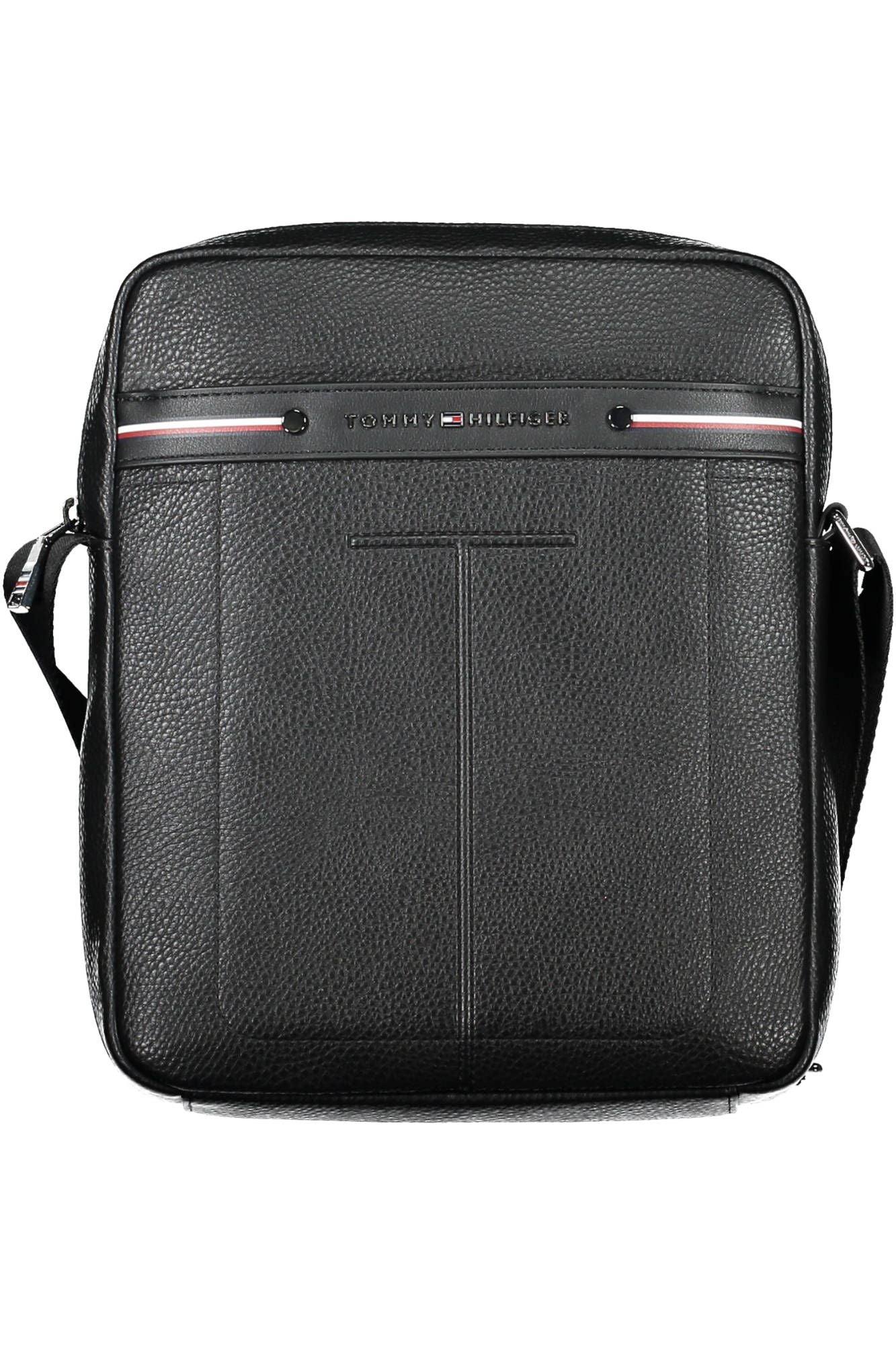 Black Polyurethane Men Shoulder Bag