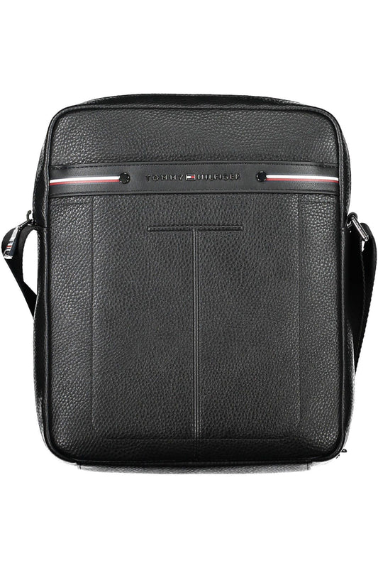 Black Polyurethane Men Shoulder Bag