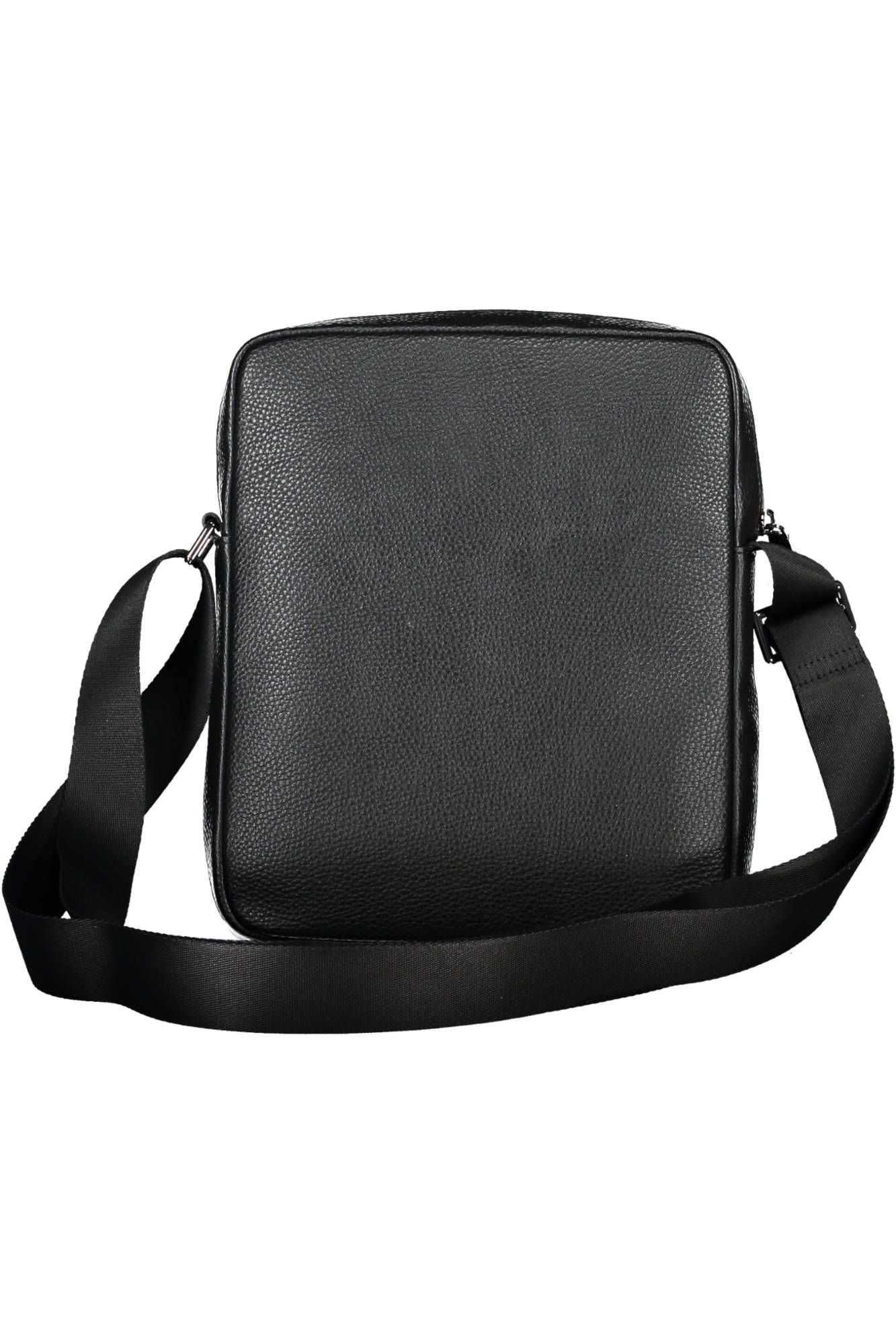 Black Polyurethane Men Shoulder Bag