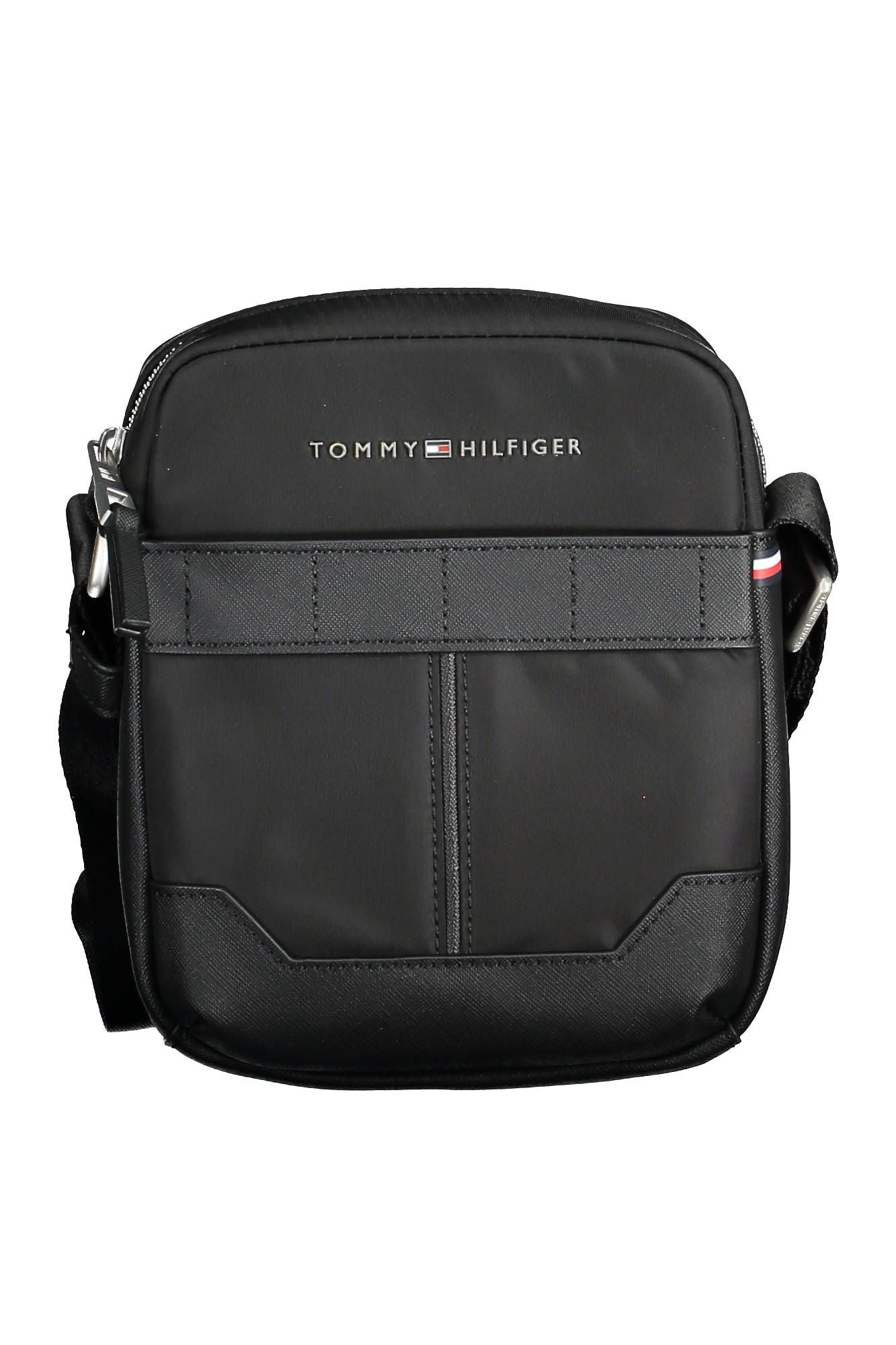 Black Polyester Men Shoulder Bag