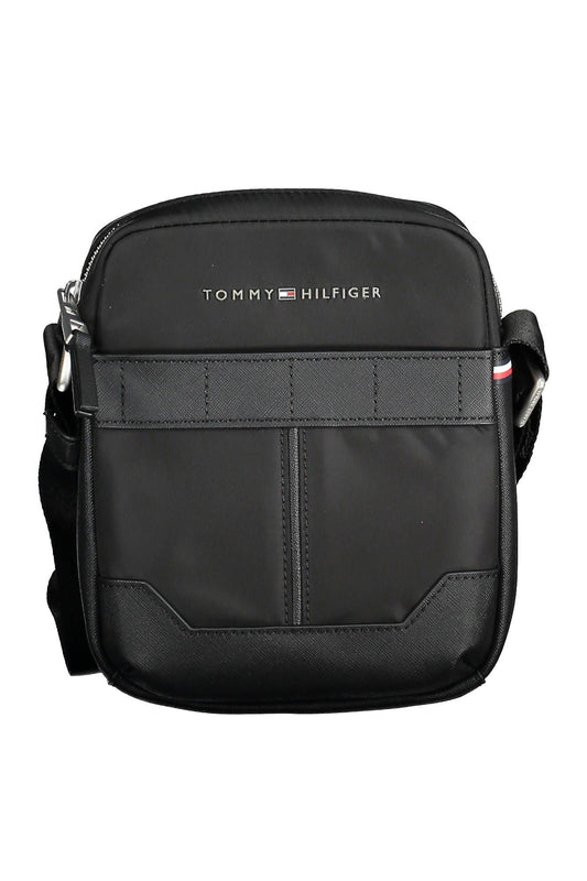 Black Polyester Men Shoulder Bag
