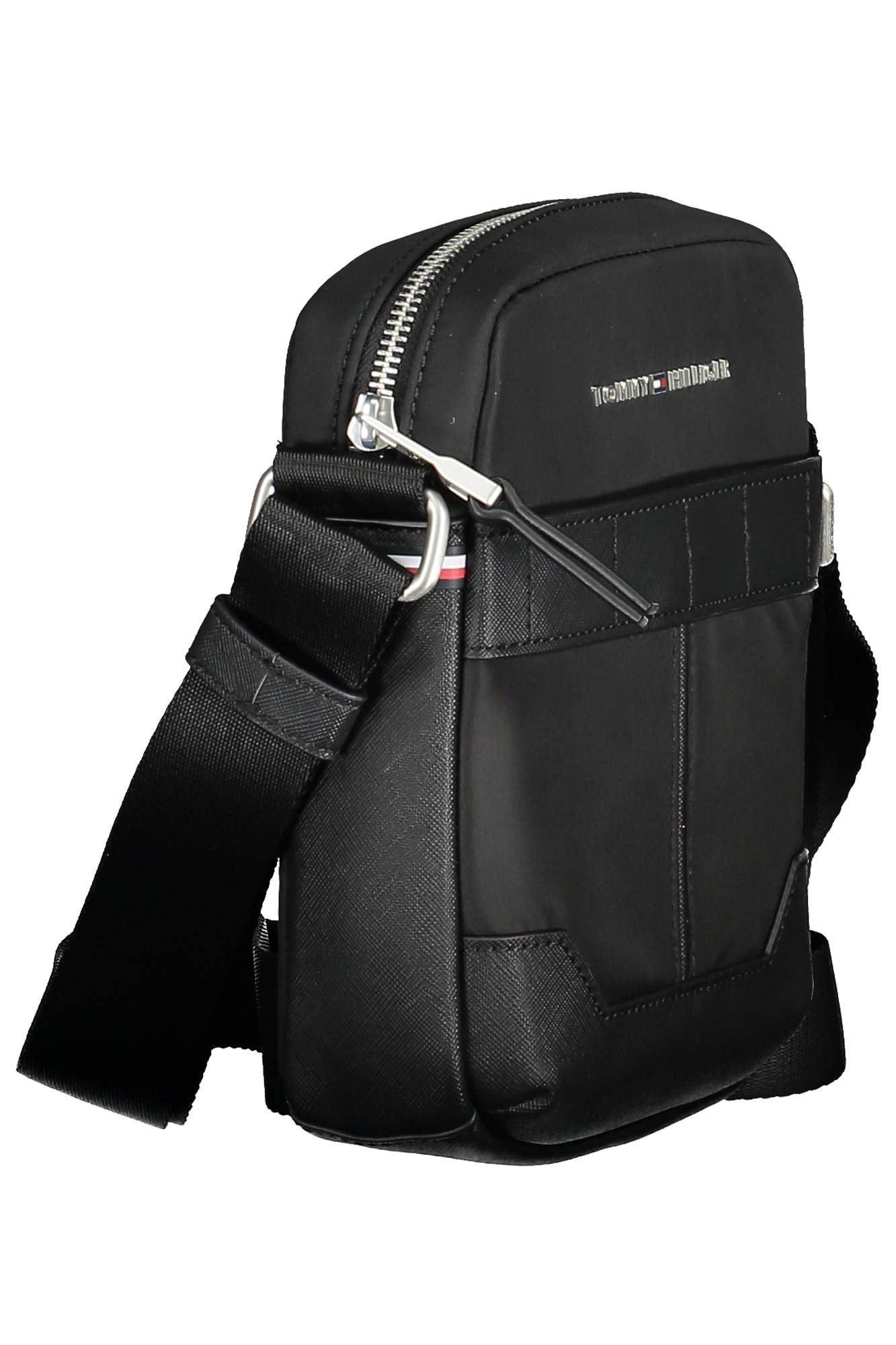 Black Polyester Men Shoulder Bag