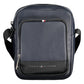 Blue Polyurethane Men Shoulder Bag