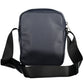 Blue Polyurethane Men Shoulder Bag