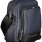 Blue Polyurethane Men Shoulder Bag