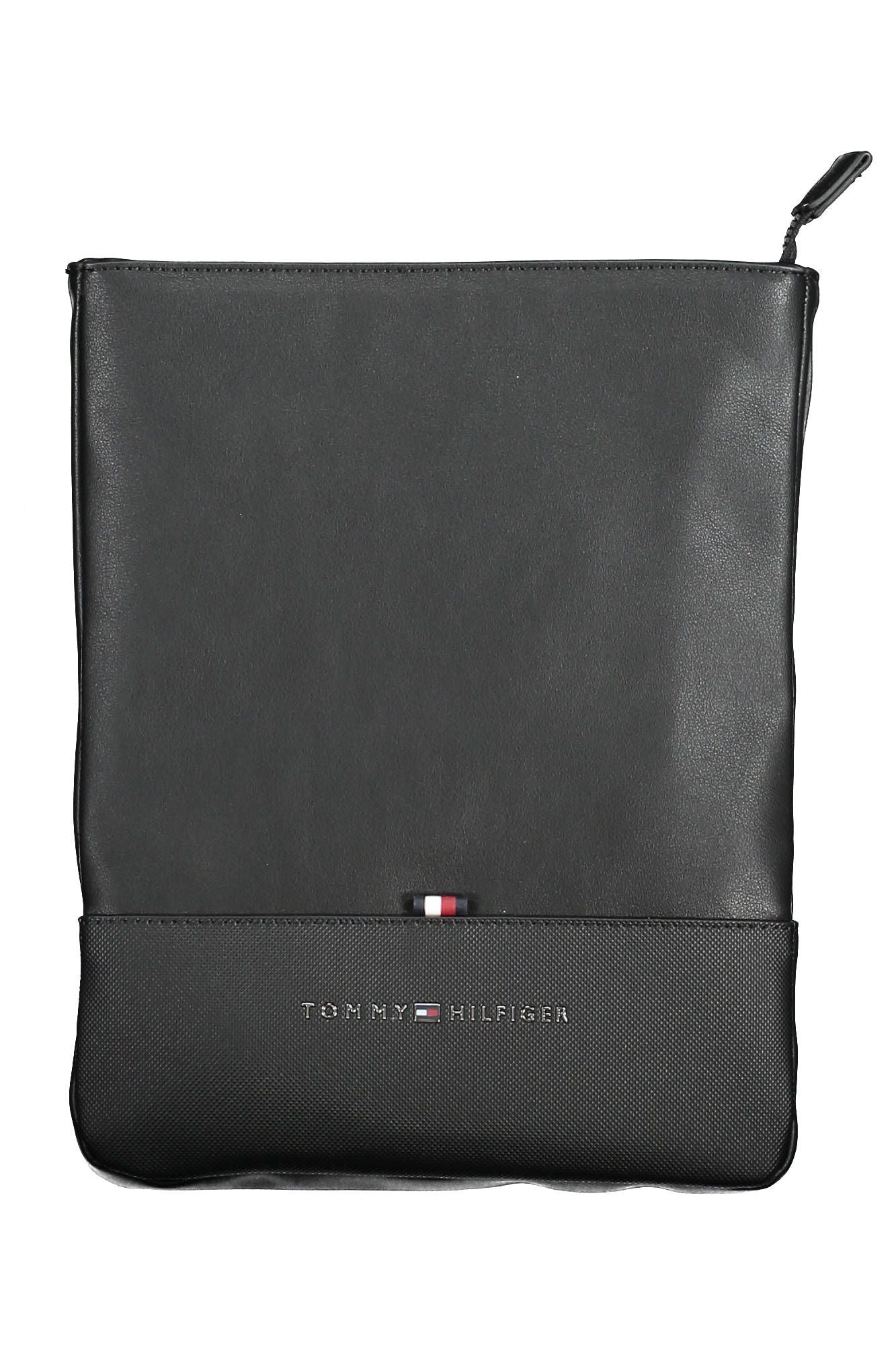 Black Polyurethane Men Shoulder Bag