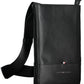 Black Polyurethane Men Shoulder Bag