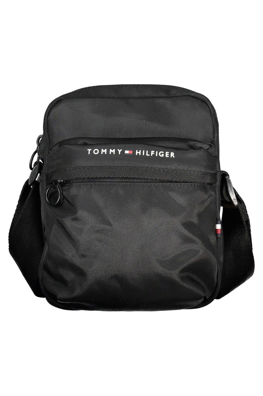 Black Polyester Men Shoulder Bag
