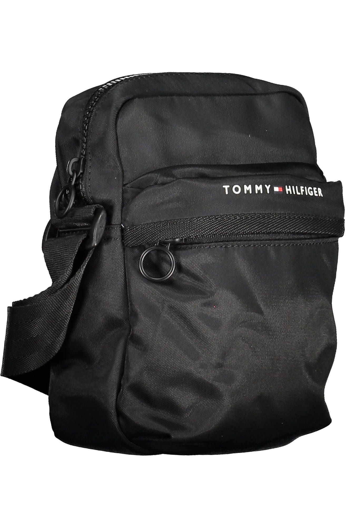Black Polyester Men Shoulder Bag