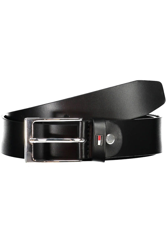 Black Leather Men Belt