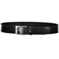 Black Leather Men Belt