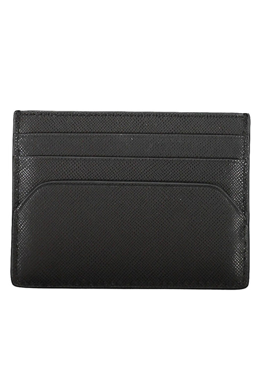 Black Leather Men Card Holder