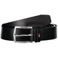 Black Leather Men Belt