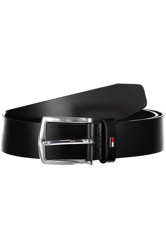Black Leather Men Belt