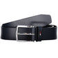 Blue Leather Men Belt