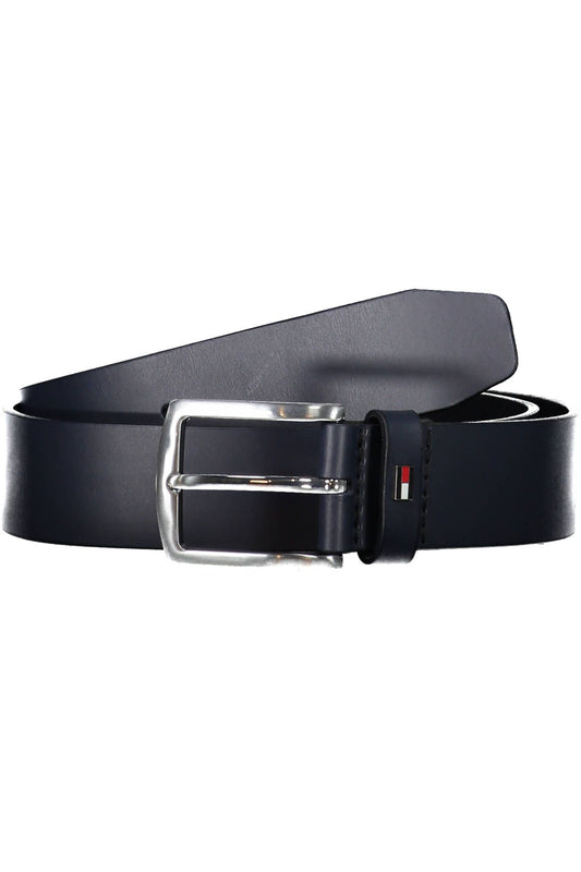 Blue Leather Men Belt