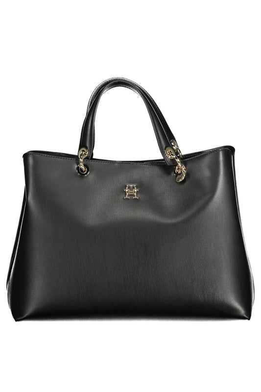 Black Polyethylene Women Handbag