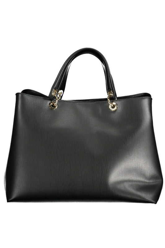 Black Polyethylene Women Handbag