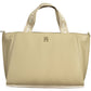 Beige Polyester Women Handbag