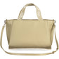 Beige Polyester Women Handbag