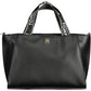 Black Polyester Women Handbag