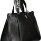 Black Polyester Women Handbag