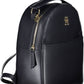 Blue Polyurethane Women Backpack