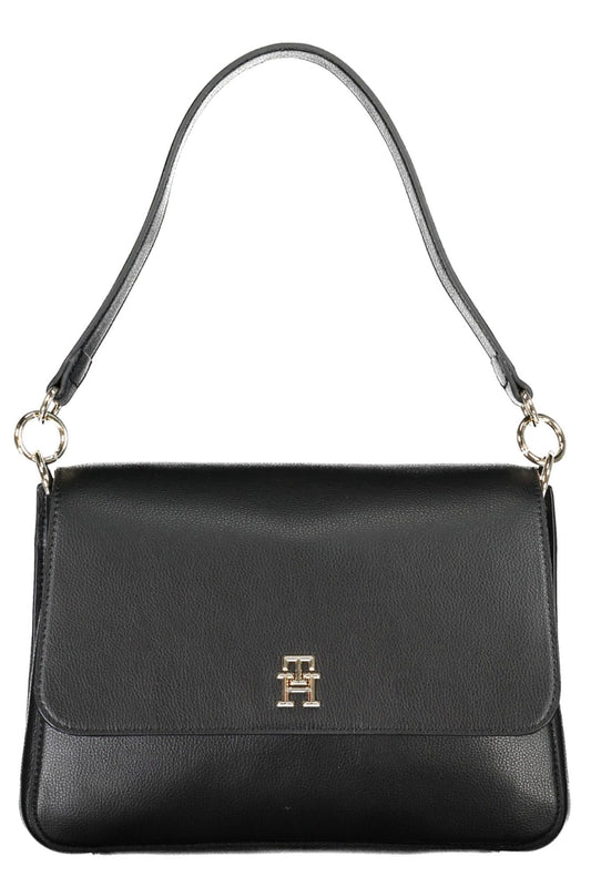 Black Polyester Women Handbag