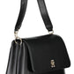 Black Polyester Women Handbag