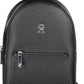 Black Polyurethane Women Backpack