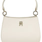White Polyester Women Handbag
