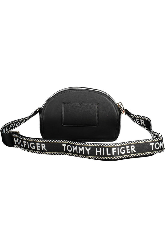 Black Polyester Women Handbag