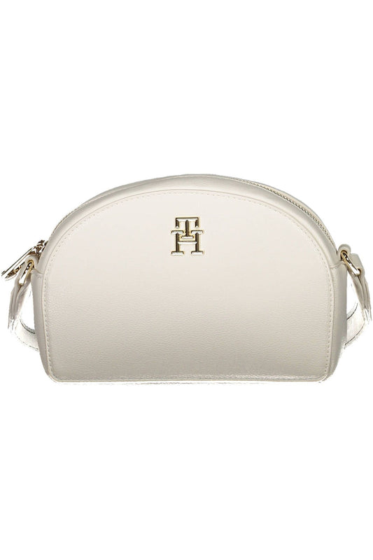 White Polyester Women Handbag