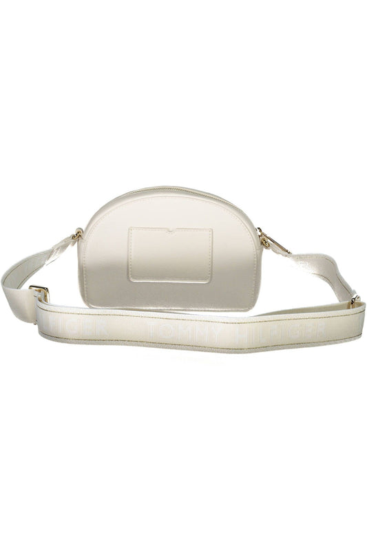 White Polyester Women Handbag